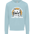 Funny Cat I am the View Mens Sweatshirt Jumper Light Blue