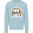 Funny Cat I am the View Mens Sweatshirt Jumper Light Blue