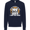 Funny Cat I am the View Mens Sweatshirt Jumper Navy Blue