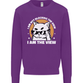 Funny Cat I am the View Mens Sweatshirt Jumper Purple