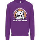 Funny Cat I am the View Mens Sweatshirt Jumper Purple