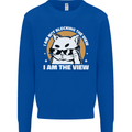 Funny Cat I am the View Mens Sweatshirt Jumper Royal Blue