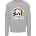 Funny Cat I am the View Mens Sweatshirt Jumper Sports Grey