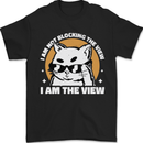 Funny Cat I am the View Mens T-Shirt 100% Cotton Black