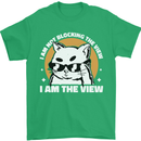Funny Cat I am the View Mens T-Shirt 100% Cotton Irish Green