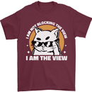 Funny Cat I am the View Mens T-Shirt 100% Cotton Maroon