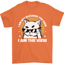 Funny Cat I am the View Mens T-Shirt 100% Cotton Orange