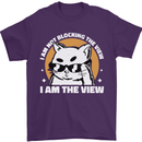 Funny Cat I am the View Mens T-Shirt 100% Cotton Purple