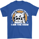 Funny Cat I am the View Mens T-Shirt 100% Cotton Royal Blue