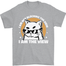 Funny Cat I am the View Mens T-Shirt 100% Cotton Sports Grey