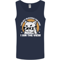Funny Cat I am the View Mens Vest Tank Top Navy Blue