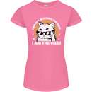Funny Cat I am the View Womens Petite Cut T-Shirt Azalea