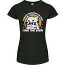 Funny Cat I am the View Womens Petite Cut T-Shirt Black