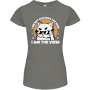 Funny Cat I am the View Womens Petite Cut T-Shirt Charcoal