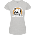 Funny Cat I am the View Womens Petite Cut T-Shirt Sports Grey