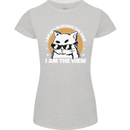 Funny Cat I am the View Womens Petite Cut T-Shirt Sports Grey