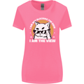Funny Cat I am the View Womens Wider Cut T-Shirt Azalea