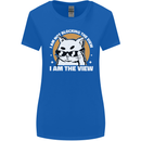 Funny Cat I am the View Womens Wider Cut T-Shirt Royal Blue