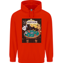 Funny Cat Poker How Much is the Fish Mens 80% Cotton Hoodie Bright Red
