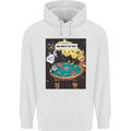Funny Cat Poker How Much is the Fish Mens 80% Cotton Hoodie White