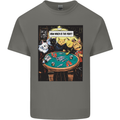 Funny Cat Poker How Much is the Fish Mens Cotton T-Shirt Tee Top Charcoal