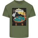 Funny Cat Poker How Much is the Fish Mens Cotton T-Shirt Tee Top Military Green
