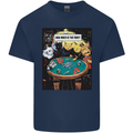 Funny Cat Poker How Much is the Fish Mens Cotton T-Shirt Tee Top Navy Blue