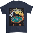 Funny Cat Poker How Much is the Fish Mens T-Shirt 100% Cotton Navy Blue