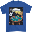 Funny Cat Poker How Much is the Fish Mens T-Shirt 100% Cotton Royal Blue