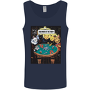 Funny Cat Poker How Much is the Fish Mens Vest Tank Top Navy Blue
