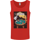 Funny Cat Poker How Much is the Fish Mens Vest Tank Top Red