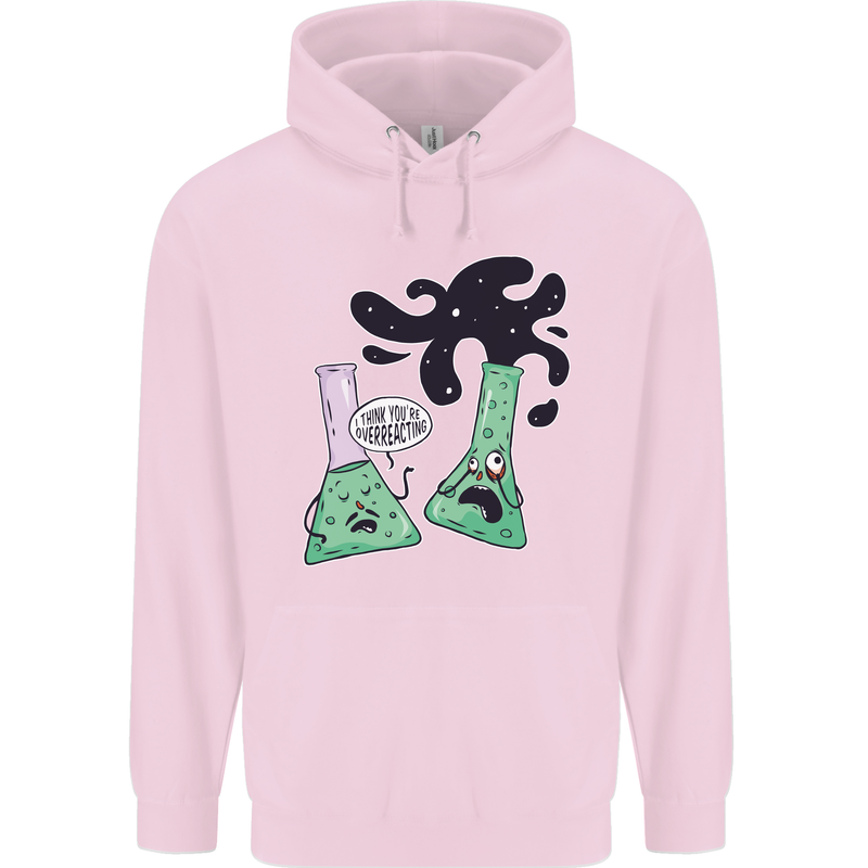 Funny Chemistry Overreacting Geek Nerd Childrens Kids Hoodie Light Pink