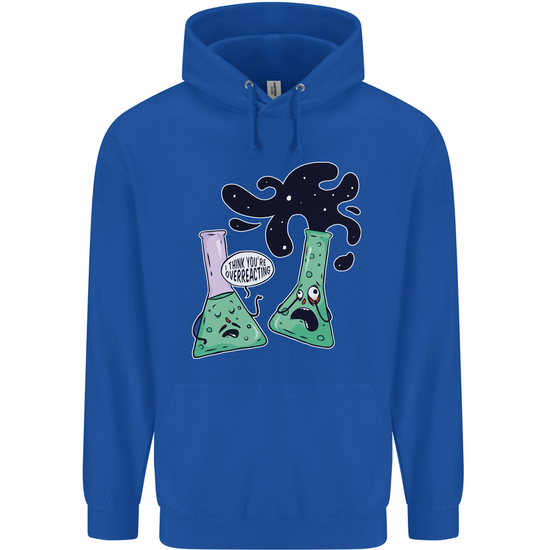 Funny Chemistry Overreacting Geek Nerd Childrens Kids Hoodie Royal Blue