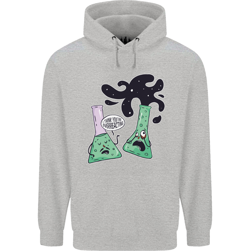 Funny Chemistry Overreacting Geek Nerd Childrens Kids Hoodie Sports Grey