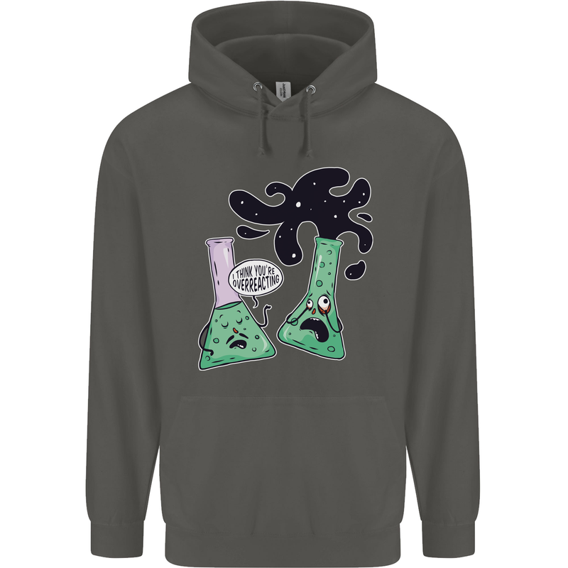 Funny Chemistry Overreacting Geek Nerd Childrens Kids Hoodie Storm Grey