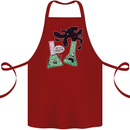 Funny Chemistry Overreacting Geek Nerd Cotton Apron 100% Organic Maroon