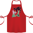 Funny Chemistry Overreacting Geek Nerd Cotton Apron 100% Organic Red