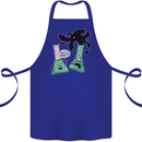 Funny Chemistry Overreacting Geek Nerd Cotton Apron 100% Organic Royal Blue