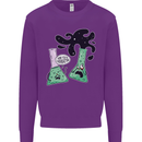 Funny Chemistry Overreacting Geek Nerd Kids Sweatshirt Jumper Purple