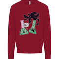 Funny Chemistry Overreacting Geek Nerd Kids Sweatshirt Jumper Red