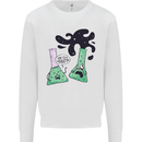 Funny Chemistry Overreacting Geek Nerd Kids Sweatshirt Jumper White