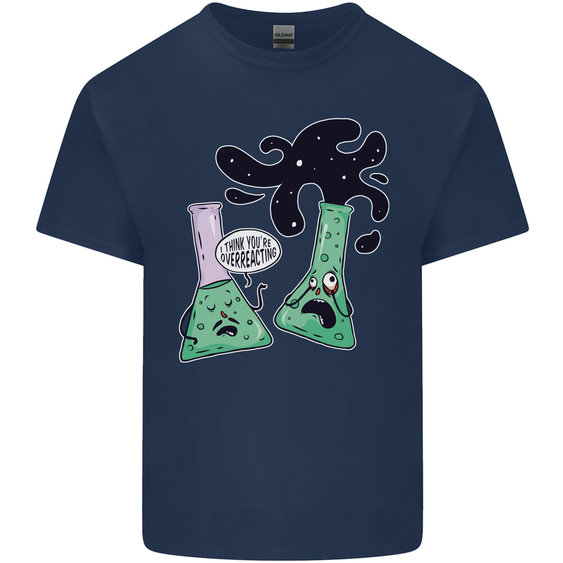 Funny Chemistry Overreacting Geek Nerd Kids T-Shirt Childrens Navy Blue