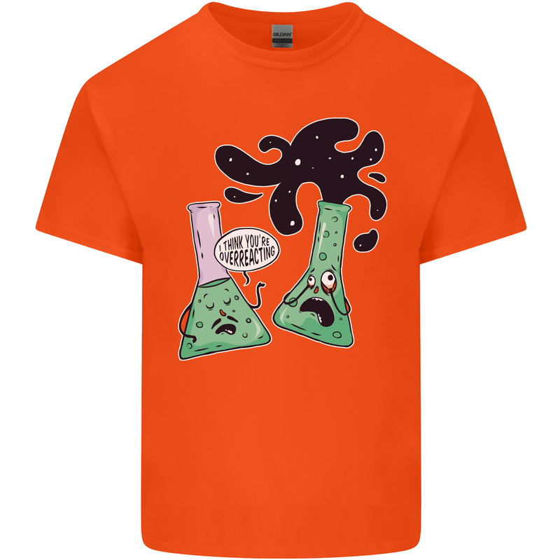Funny Chemistry Overreacting Geek Nerd Kids T-Shirt Childrens Orange
