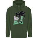 Funny Chemistry Overreacting Geek Nerd Mens 80% Cotton Hoodie Forest Green