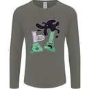 Funny Chemistry Overreacting Geek Nerd Mens Long Sleeve T-Shirt Charcoal