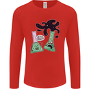 Funny Chemistry Overreacting Geek Nerd Mens Long Sleeve T-Shirt Red