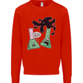 Funny Chemistry Overreacting Geek Nerd Mens Sweatshirt Jumper Bright Red