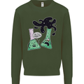 Funny Chemistry Overreacting Geek Nerd Mens Sweatshirt Jumper Forest Green
