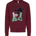 Funny Chemistry Overreacting Geek Nerd Mens Sweatshirt Jumper Maroon