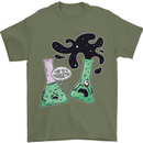 Funny Chemistry Overreacting Geek Nerd Mens T-Shirt 100% Cotton Military Green